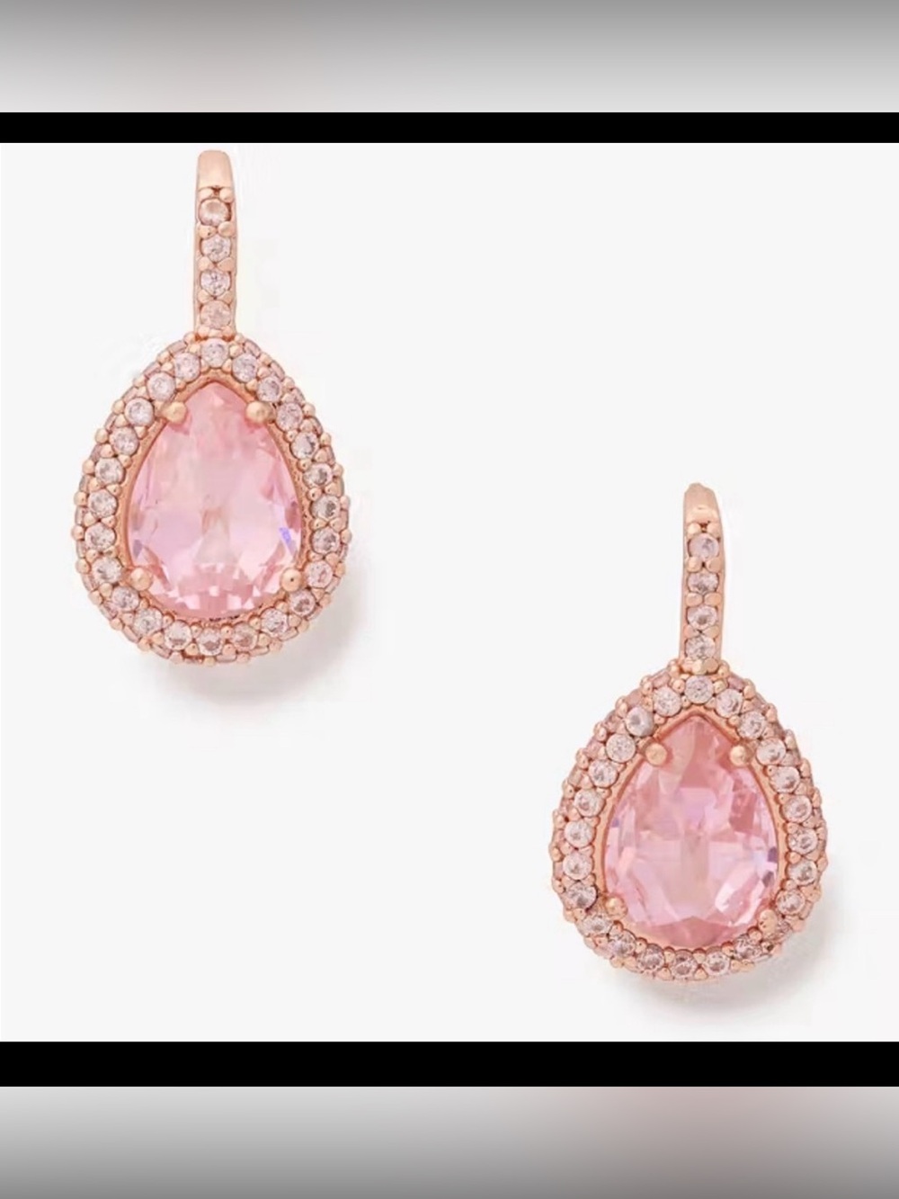 Kate Spade Brilliant‎ Statements Pavé Halo Drop Earrings NEW